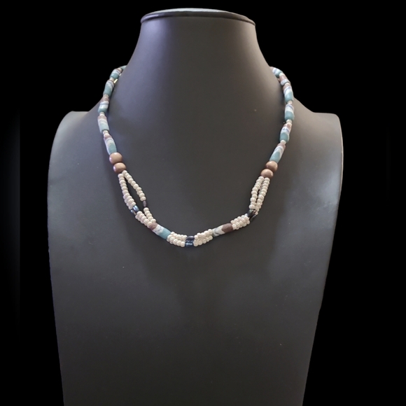 Handmade Boho Seed Bead Necklace 18" Lot 10 - Picture 1 of 3